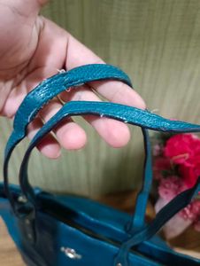 Teal Coach Tote Bag