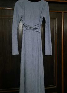 Sky Blue Long Sleeve Maxi Dress