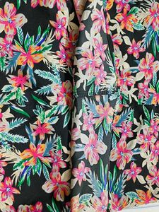 Tropical Floral Tiered Tunic Top