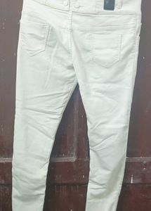 Classic White Denim Jeans