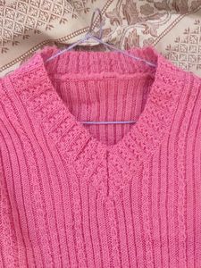 V-Neck Cable Knit Sweater