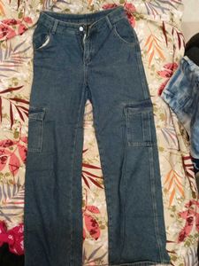 Stylish Blue Cargo Jeans