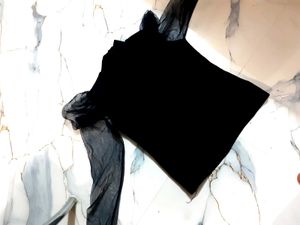 Elegant Black Sheer Sleeve Blouse