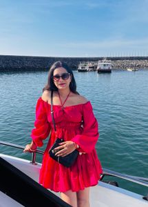 Vibrant Off-Shoulder Summer Dress