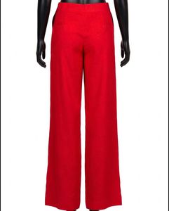 Chic Red Wide-Leg Pants