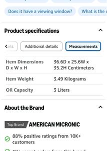 American Micronic electric oil Fryer