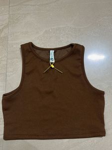 NewMe Brown Crop Top