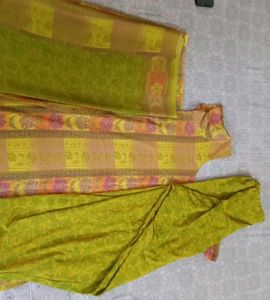 Synthetic Patiyala Suit For Women (3 Piece)