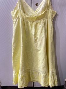 Yellow Sundress with Eyelet Hem