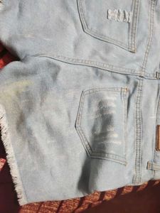 Distressed Denim Shorts
