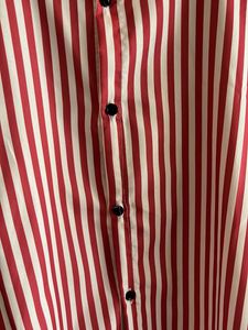 Classic Red &amp; White Striped Button-Up Shirt