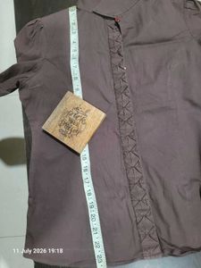 Classic Brown Button-Up Shirt