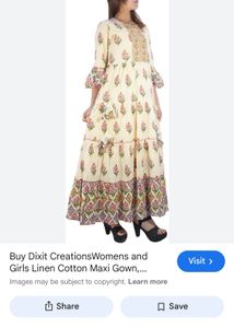 Cream Floral Maxi Gown