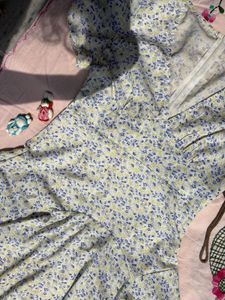 Cute Floral Print Mini Dress