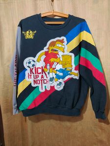 The Simpsons Sweatshirt Unisex Off Shoulder Size M