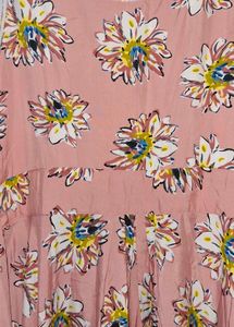 Floral Print A-Line Midi Dress