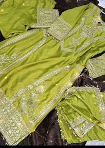 boutique piece green kurti set