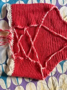 Red Crocheted Crop Top