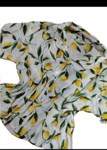 CLEARANCE SALE!💗Lemon Print Button-Up Shirt