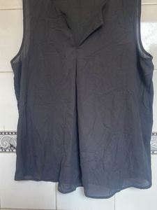 Sleek Black Sleeveless Top
