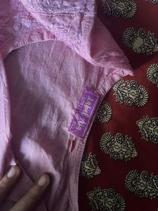 silk chikankari Kurta Set with Palazzo Pa