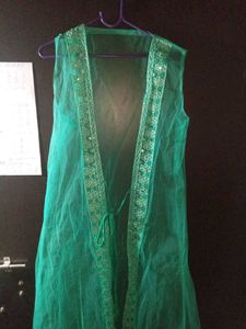 Stunning Green Embroidered Lehenga Choli Set