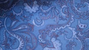 Men's Blue Patterned Button-Down Shirt