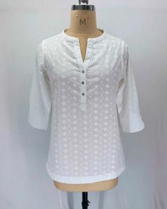 White Embroidered Kurta