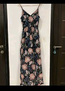 Floral Print Dress with side slit