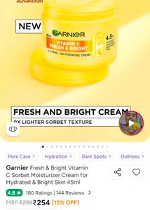 Garnier Niacinamide Fresh &amp; Plump Cream