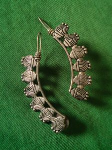 SILVER OXIDISED EARCUFFS