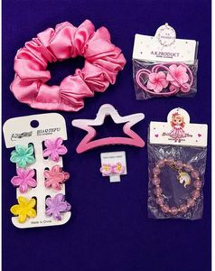 Cute Pink Hair Accessories Set