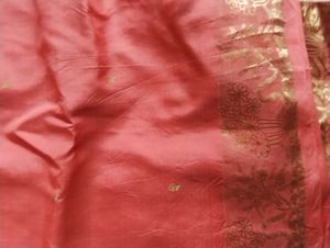 Elegant Silk Saree with Gold Print