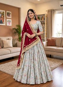 Elegant Lehenga and 2 odhaniya