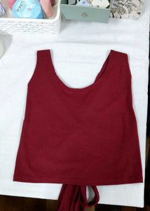 Red - Maroon Halter Top