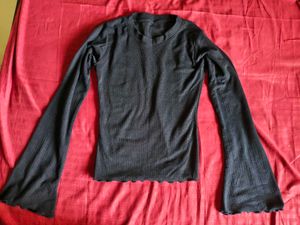Navy Blue Long Sleeve Top