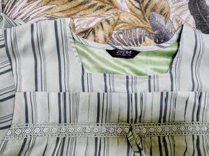 Light Green striped Top