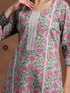 Libas Floral Printed Gotta Patti Kurta