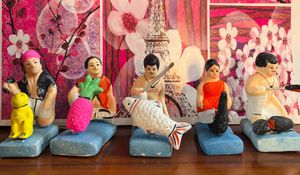 Clay dolls for jhulon decoration