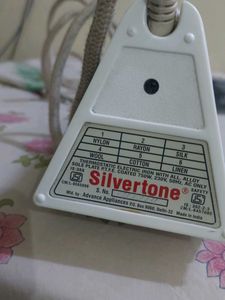 Silvertone Blue and White Dry Iron