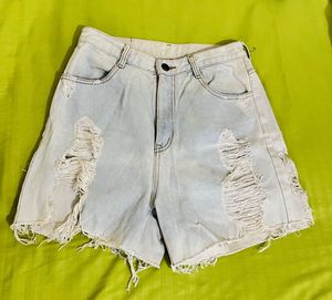 Light Wash Denim Shorts