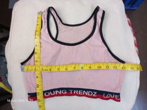 Pink Sports Bra with "Young Trendz" Detail