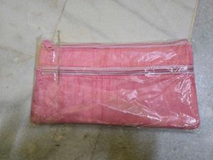 Chic Pink Plaid Pouch Bag