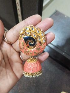 Peacock Jhumka Earrings