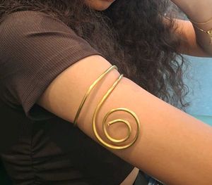 Handmade Gold Spiral Arm Cuff