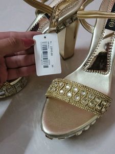 Gold Embellished Heels