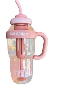 New Cute Pink Ice Cream Water Bottle