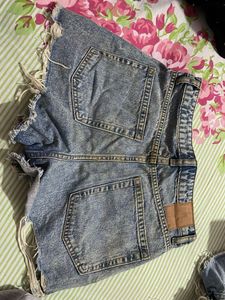 Distressed Denim Shorts