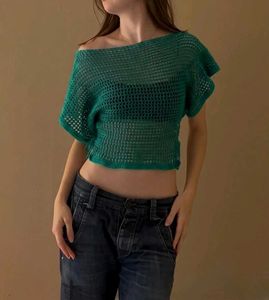 Off shoulder crochet top
