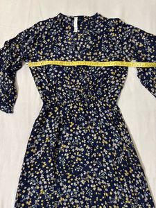 Aeropostale Navy Blue Floral Maxi Dress